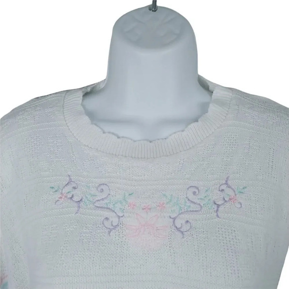 Vintage Knit Shirt,  Pastel Borders, XL - Picture 4 of 6